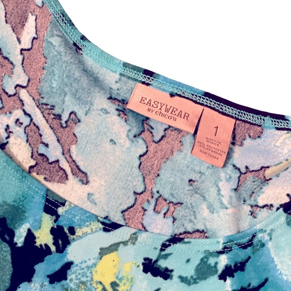 Vintage green floral summer dress - Picture 3 of 3